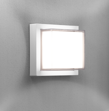 Century Italia Pura - lampe murale/plafonnier - 16 x 16 x 10 cm - 10W LED inclus - IP65 - blanc