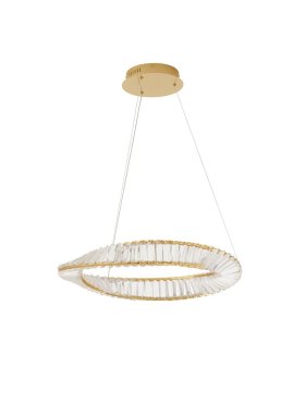 Nova Luce Aurelia - suspension - Ø 60 x 120 cm - 36W LED dimmable inclus - or