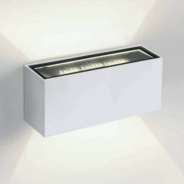 ONE Light Outdoor Wall Up &amp; Down Lights - applique murale extérieure - 18 x 7 x 6,5 cm - 2 x 6W LED inclus - IP54 - blanc