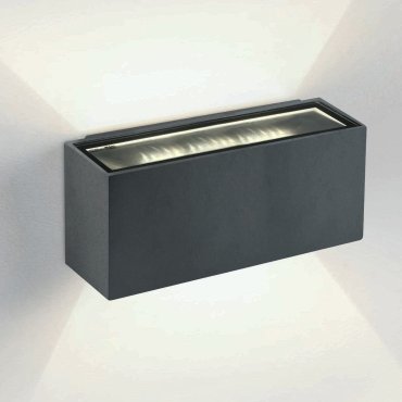ONE Light Outdoor Wall Up &amp; Down Lights - applique murale extérieure - 18 x 7 x 6,5 cm - 2 x 6W LED inclus - IP54 - anthracite