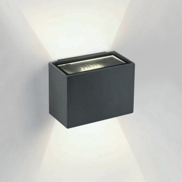 ONE Light Outdoor Wall Up &amp; Down Lights - applique murale extérieure - 9 x 6,5 x 6,5 cm - 2 x 3W LED inclus - IP54 - anthracite