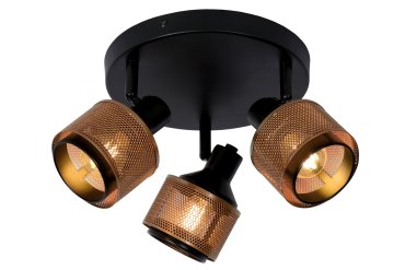 Lucide Rafa - spot apparent - Ø 40 x 14 cm - noir et bronze