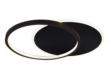 Lucide Axelle - plafonnier - 39,1 x 29,5 x 5,1 cm - 24W LED inclus - 3 StepDim- noir
