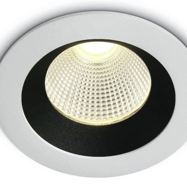 ONE Light Gamme Dark Light - spot à encastrer - Ø 85 mm, Ø 75 mm encastré - 12W LED dimmable inclus - IP65 - blanc - couleur de lumière blanc chaud