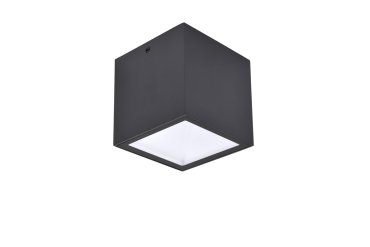Lutec Gemini - plafonnier extérieur LED - 8,5 x 8,5 x 8,5 cm - 6,9W LED inclus - IP65 - gris foncé