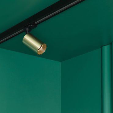 Faro Stan - projecteur sur rail - 10 x 6 x 16 cm - or satiné