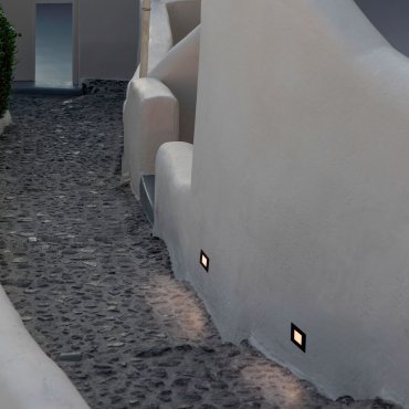 Nova Luce Rudy - applique encastrée - 12 x 8 x 4,7 cm - 3W LED inclus - IP65 - noir sablé