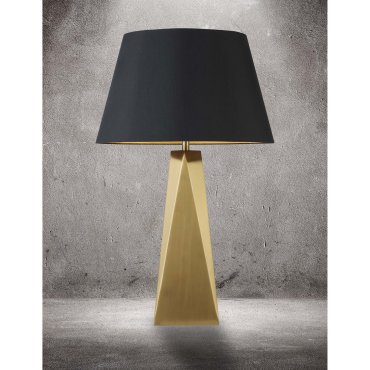 Searchlight Maldon - lampe à poser - Ø 33 x 58 cm - noir et or