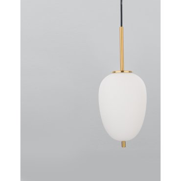 Nova Luce Lato - lampe suspendue - Ø 15,8 x 120 cm - laiton antique
