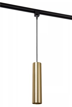 Lucide Track Floris Lampe suspendue - Système de rail monophasé - Ø 5,6 x 155 cm - or