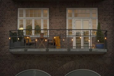 Konstsmide - set de lumières décoratives pour fêtes avec fonction dimmer et LED remplaçables - 4,5m de long avec 10m de cordon - 10 ampoules LED incluses - 4,2W - IP44 - noir