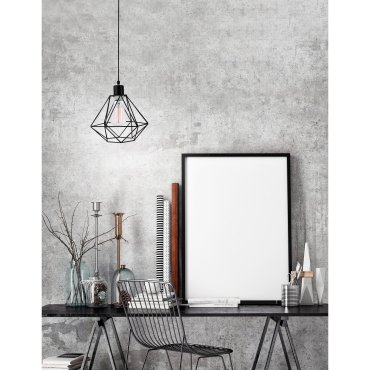Nova Luce Pietra - lampe suspendue - Ø 20 x 120 cm - noir