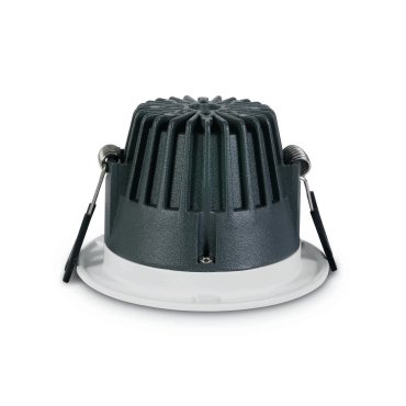 ONE Light Dark Light Pro Range - spot à encastrer - Ø 95 mm, Ø 75 mm encastré - 8W LED inclus - blanc et laiton