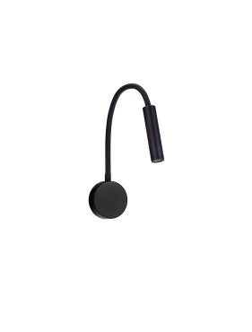 Nova Luce Sonica - applique murale - Ø 8,5 x 56 cm - 6W LED inclus - IP44 - noir sablé