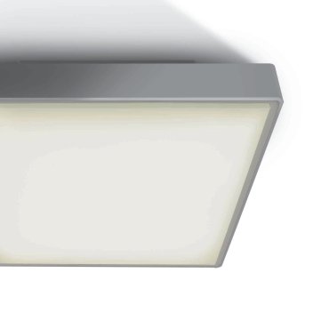 ONE Light E27 Plafo Outdoor Square - plafonnier extérieur - 29,5 x 29,5 x 10,5 cm - IP65 - gris