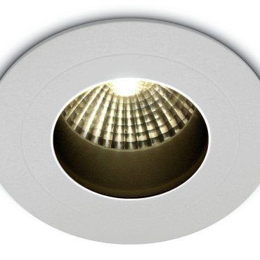 ONE Light Gamme Dark Light - spot à encastrer - Ø 70 mm, Ø 60 mm encastrable - 7W LED inclus - IP65 - blanc - couleur de lumière blanc chaud