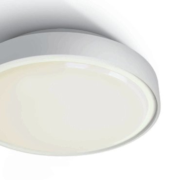 ONE Light LED Plafo Outdoor Round - plafonnier d'extérieur - Ø 26 x 7,5 cm - 16W LED inclus - IP65 - blanc - couleur de lumière blanc chaud