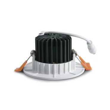 ONE Light COB Downlight Range - spot encastré - Ø 95 mm, Ø 75 mm encastré - 7W LED inclus - blanc - couleur de lumière blanc chaud