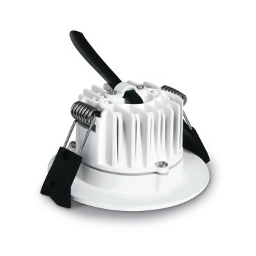 ONE Light Salle de bain Downlights - spot encastré - Ø 80 mm, Ø 65 mm encastré - 7W LED inclus - IP54 - blanc - couleur de lumière blanc chaud