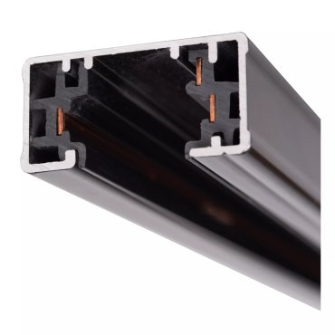 Lucide Track Rail en applique - Système de rail monophasé avec plaque de recouvrement - 2 mètre - Noir