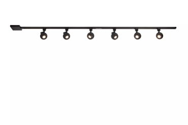 Lucide Track Starter Set - Système de rail monophasé - 2 mètres - 220V - Noir