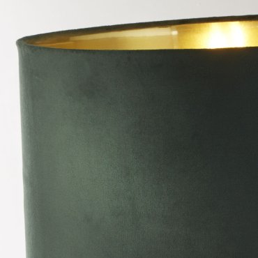 Searchlight Whitby - lampe à poser - Ø 40 x 67 cm - laiton antique, or et vert