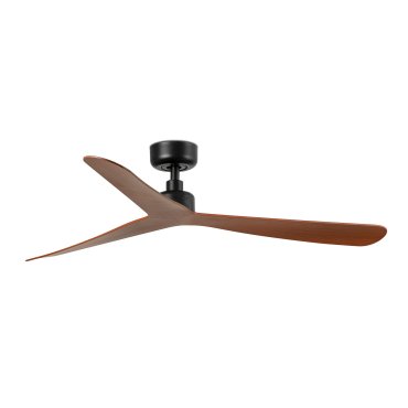 Faro Rocker M - ventilateur de plafond - Ø 132 cm - noir mat et noyer