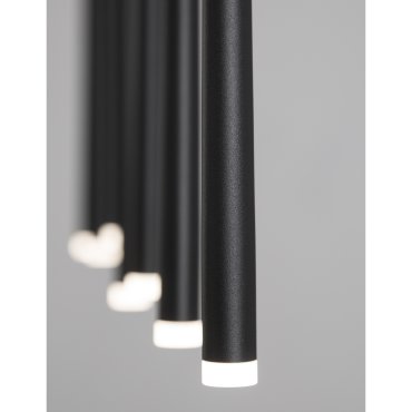 Nova Luce Giono - lampe suspendue - 90 x 5 x 230 cm - 7 x 3W LED inclus - noir sable