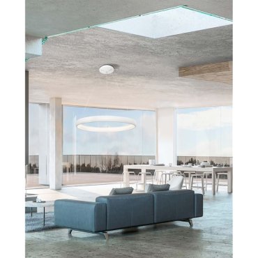 Nova Luce Albi - lampe suspendue - Ø 61 x 120 cm - 50W LED dimmable inclus - blanc