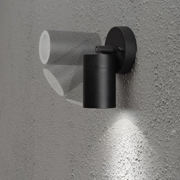 Konstsmide Modena - applique murale extérieure orientable - 6 x 9 x 15 cm - IP44 - noir