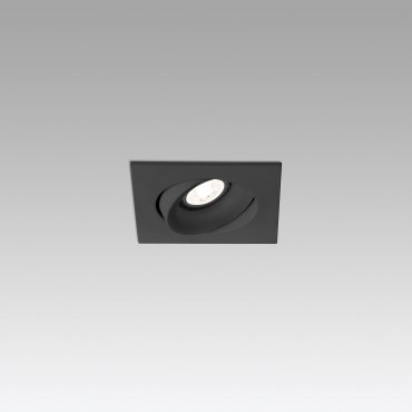 Faro Radon - spot encastrable - 92 x 92 mm, Ø 80 mm encastrable - noir mat