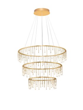 Nova Luce Stellar - lampe suspendue - Ø 80 x 200 cm - 72W dimmable LED inclus - doré