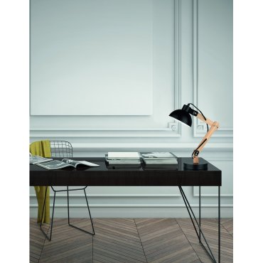 Nova Luce Lila - lampe à poser - 59 cm - noir et marron