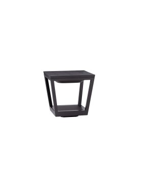 Nova Luce Cuppa - poteau de jardin solaire avec capteur - 24,4 x 23,9 x 24,4 cm - 2W LED inclus - IP54 - anthracite foncé