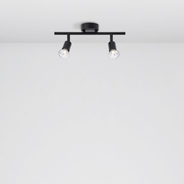 Nova Luce Lup - spot en saillie 2L - 31 x 8 x 10,9 cm - noir satiné