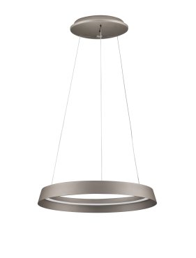 Nova Luce Ormi - lampe suspendue - Ø 45 x 150 cm - 38W dimmable LED inclus - brun champagne