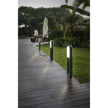 Faro Sticker - lampe de jardin - 15 x 9 x 72 cm - 10W LED inclus - IP55 - gris foncé