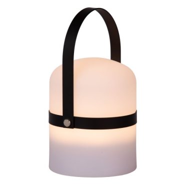 Lucide Little Joe - lampe de table d'extérieur - Ø 10 x 18,5 cm - gradateur à 3 niveaux - 3W LED inclus - IP44 - noir