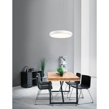 Nova Luce Gap - lampe suspendue - Ø 51 x 120 cm - 50W LED inclus - blanc