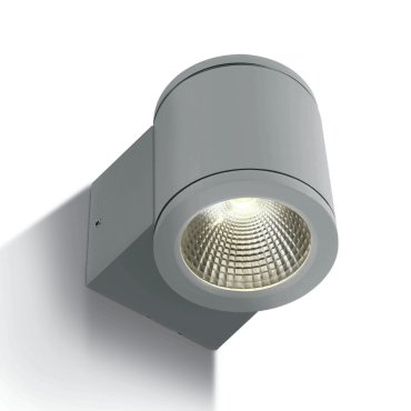 ONE Light cylindre mural extérieur - applique murale extérieure - 8 x 10,6 x 9 cm - 6W LED inclus - IP54 - gris