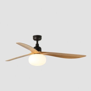 Faro Outwood L - ventilateur de plafond avec lumière - Ø 150 cm - IP44 - marron et bois chêne