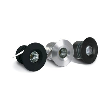 ONE Light - spot à encastrer - Ø 46 mm, Ø 38 mm à encastrer - 3W LED dimmable inclus - IP65 - noir