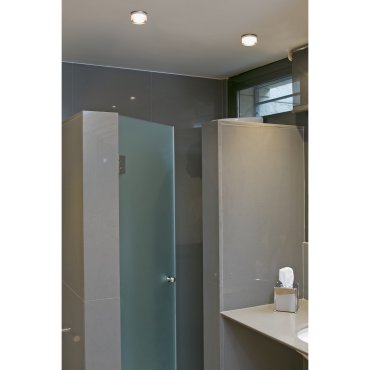 Faro Ebba - plafonnier/mural - Ø 7 x 6,5 cm - 4W LED inclus - IP44 - argenté