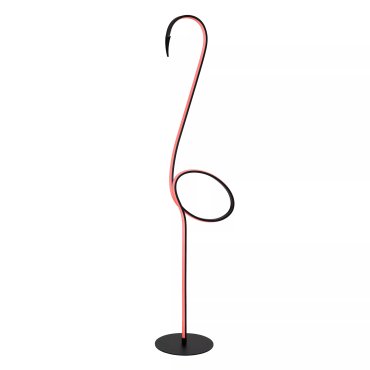 Lucide Flamingo - lampadaire - 35 x 23,5 x 130 cm - RGB+W - 14W led dimmable avec télécommande - noir