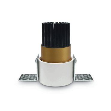 ONE Light - The Trimless Mini Range - spot encastré - Ø 35 mm, Ø 40 mm encastré - 3W LED dimmable inclus - laiton et blanc