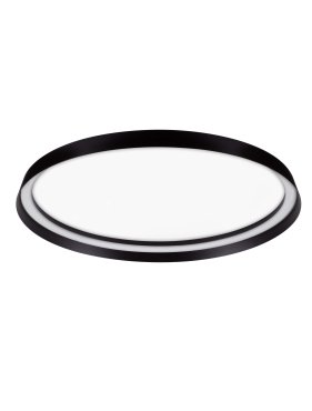 Nova Luce Ormi - plafonnier - Ø 60 x 7 cm - 48W dimmable LED inclus - noir sablé