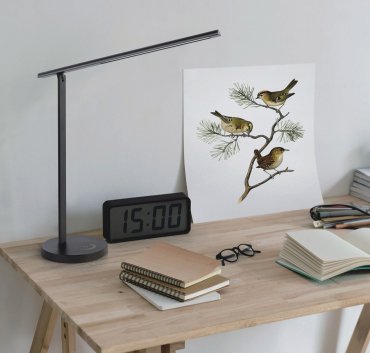 VK Lighting Nia - lampe de bureau - 14,5 x 42 x 38 cm - LED dimmable 7W incluse - température de couleur réglable - noir