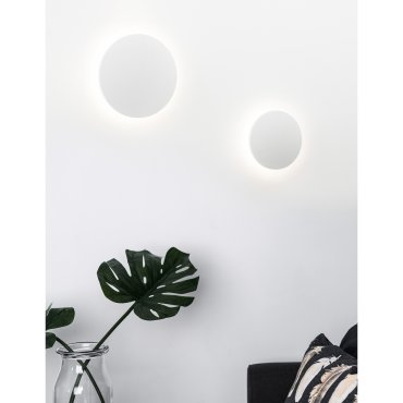 Nova Luce Astrid - applique murale - Ø 18 x 4 cm - 12W LED inclus - blanc sable