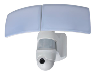 Lutec Libra - applique murale extérieure avec détecteur de mouvement et caméra - smart lighting - Lutec Connect - 20,2 x 30,9 x 22,7 cm - 36W LED inclus - IP44 - blanc satiné