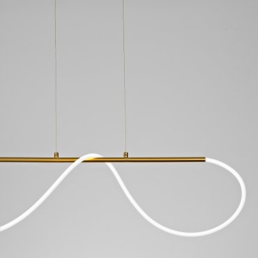 Nova Luce Tiriac - lampe suspendue - 90 x 20 x 120 cm - 29W LED dimmable inclus - or et blanc